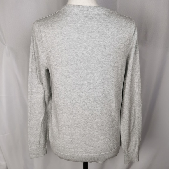 Maine New England Grey Petite Fleur Sweater - Picture 4 of 7